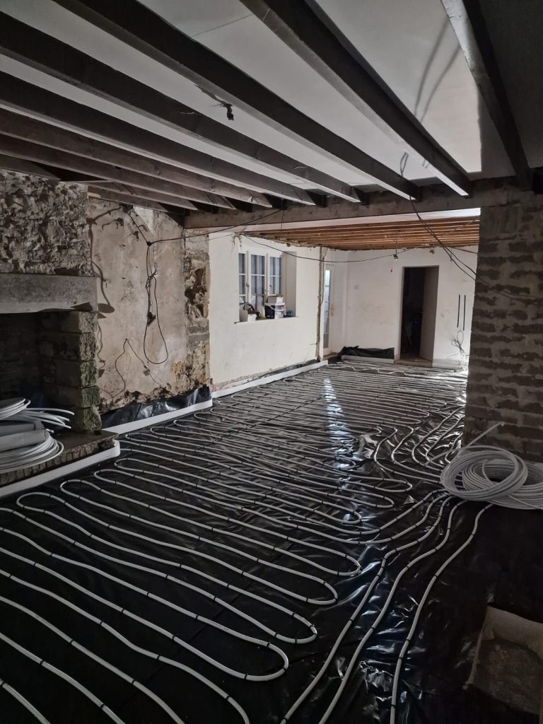 Heating Services in Durham | A Recent underfloor heating installation